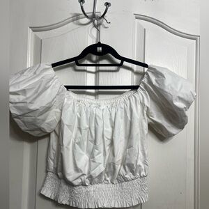 Astr White Off-Shoulder Blouse